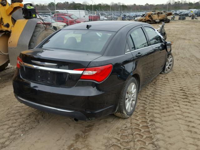 1C3CCBAB5CN104267 - 2012 CHRYSLER 200 LX BLACK photo 4