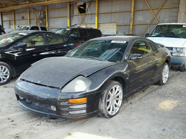 4A3AC84L4YE062365 - 2000 MITSUBISHI ECLIPSE GT BLACK photo 2