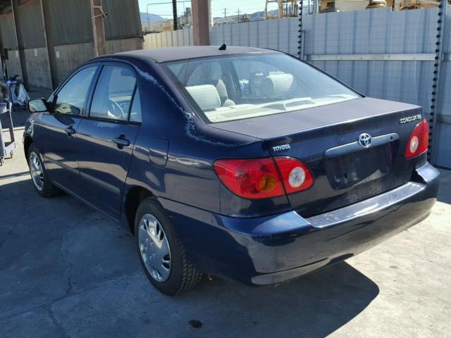 1NXBR32E23Z051422 - 2003 TOYOTA COROLLA CE BLUE photo 3