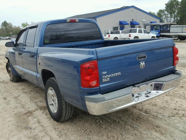 1D7HE48K76S525271 - 2006 DODGE DAKOTA QUA BLUE photo 3