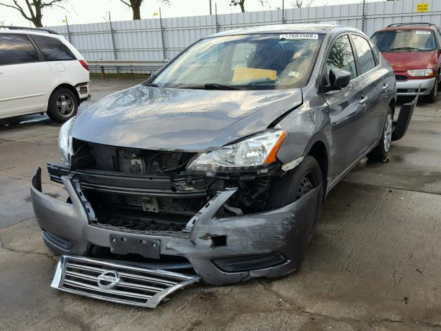 3N1AB7AP4FY327831 - 2015 NISSAN SENTRA S GRAY photo 2