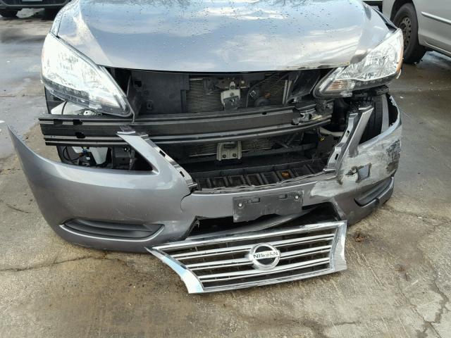 3N1AB7AP4FY327831 - 2015 NISSAN SENTRA S GRAY photo 9