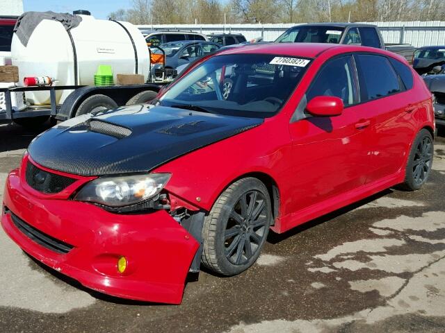 JF1GH75688G805007 - 2008 SUBARU IMPREZA WR RED photo 2