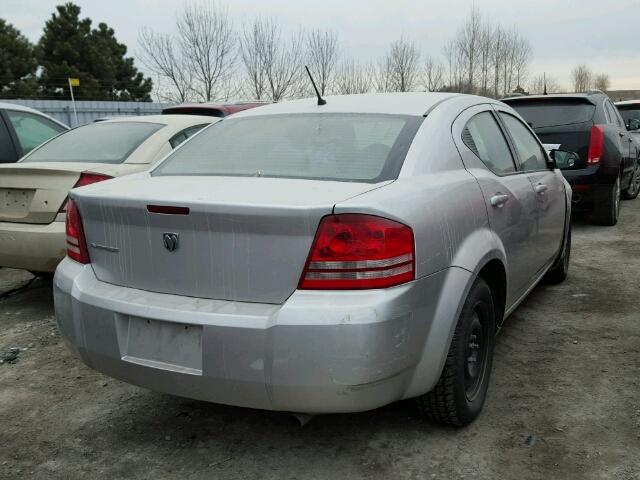 1B3LC46K58N603403 - 2008 DODGE AVENGER SE SILVER photo 4