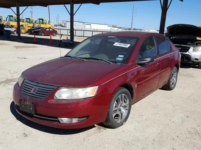 1G8AL52F55Z117631 - 2005 SATURN ION LEVEL RED photo 2