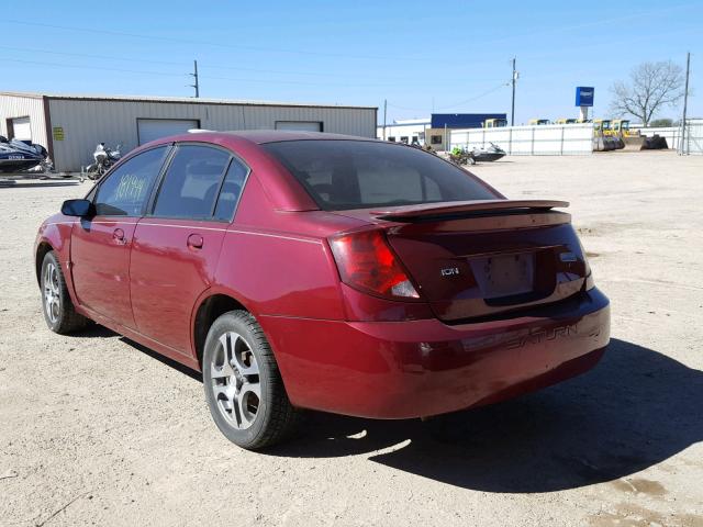 1G8AL52F55Z117631 - 2005 SATURN ION LEVEL RED photo 3