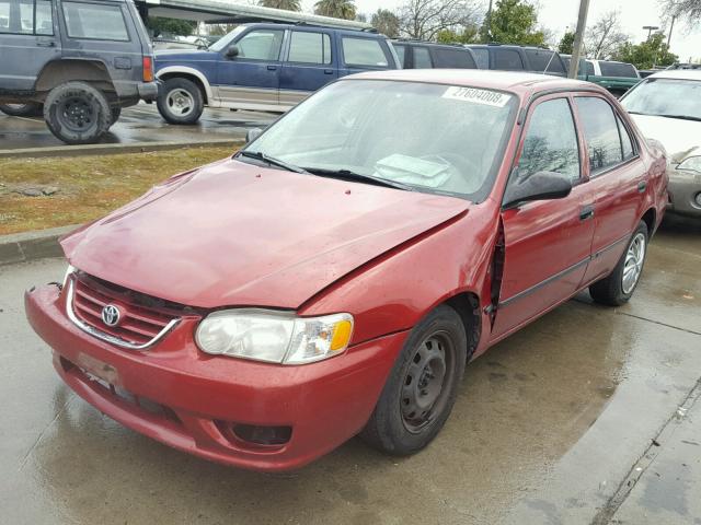 1NXBR12E12Z605164 - 2002 TOYOTA COROLLA CE RED photo 2