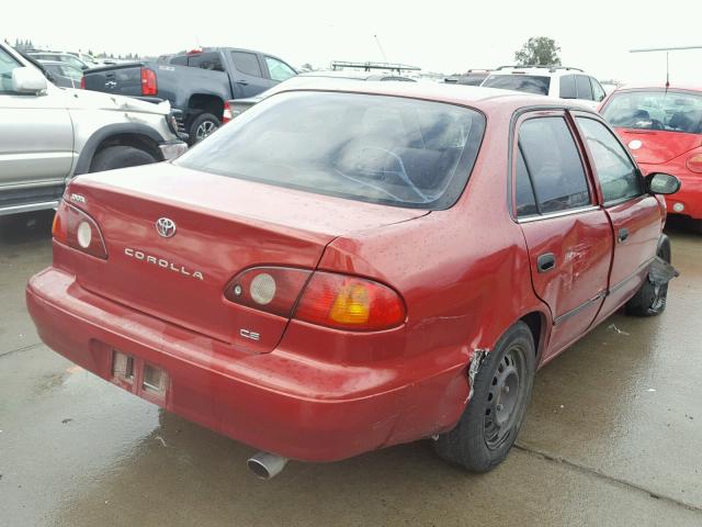 1NXBR12E12Z605164 - 2002 TOYOTA COROLLA CE RED photo 4