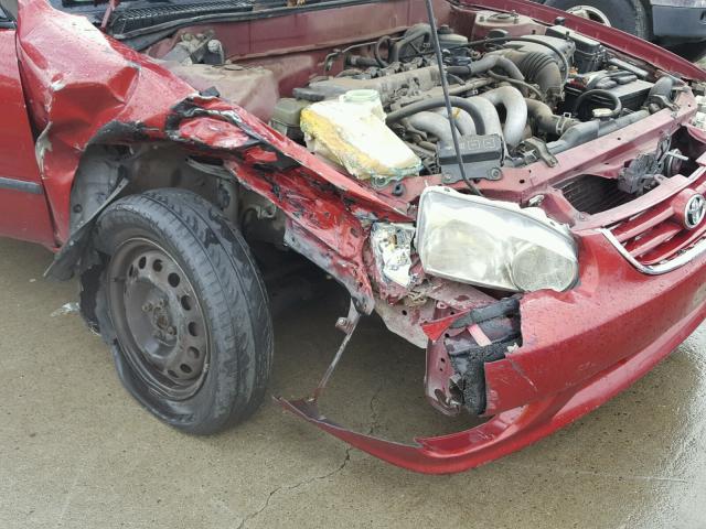 1NXBR12E12Z605164 - 2002 TOYOTA COROLLA CE RED photo 9