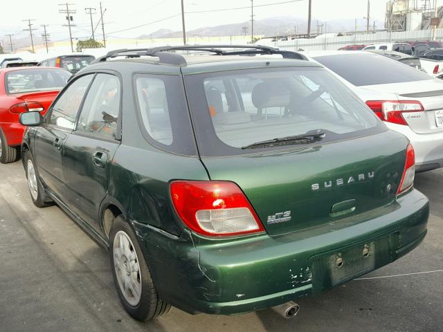 JF1GG65542G823208 - 2002 SUBARU IMPREZA TS GREEN photo 3