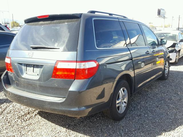 5FNRL38786B035140 - 2006 HONDA ODYSSEY EX GRAY photo 4