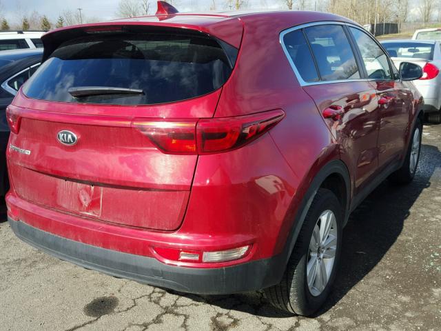 KNDPM3AC5H7166949 - 2017 KIA SPORTAGE L RED photo 4