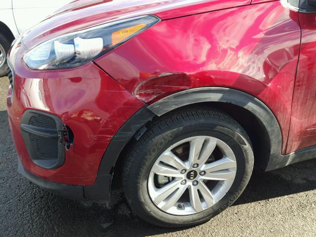 KNDPM3AC5H7166949 - 2017 KIA SPORTAGE L RED photo 9