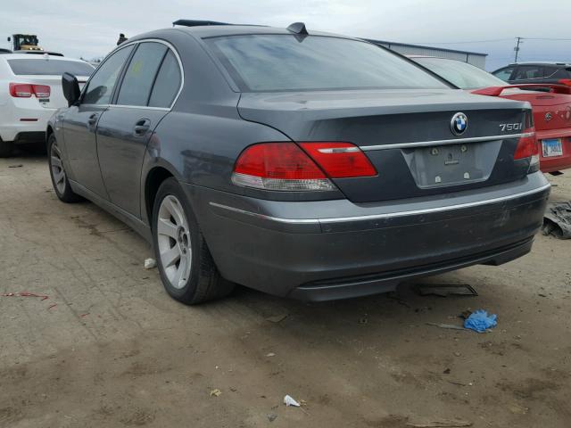 WBAHL83536DT03126 - 2006 BMW 750 I GRAY photo 3