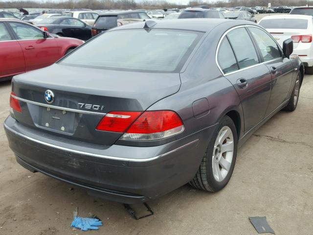 WBAHL83536DT03126 - 2006 BMW 750 I GRAY photo 4