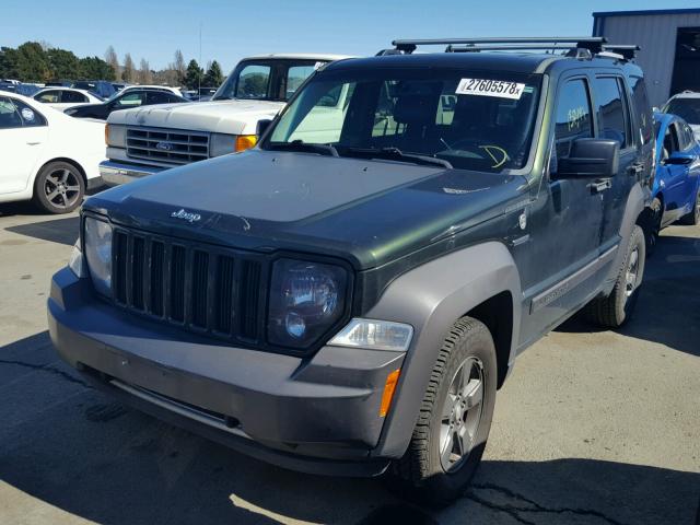 1J4PN3GK2AW147163 - 2010 JEEP LIBERTY RE GREEN photo 2