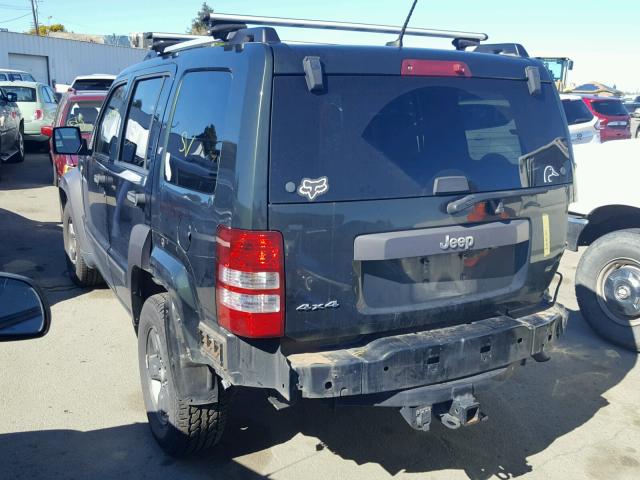 1J4PN3GK2AW147163 - 2010 JEEP LIBERTY RE GREEN photo 3