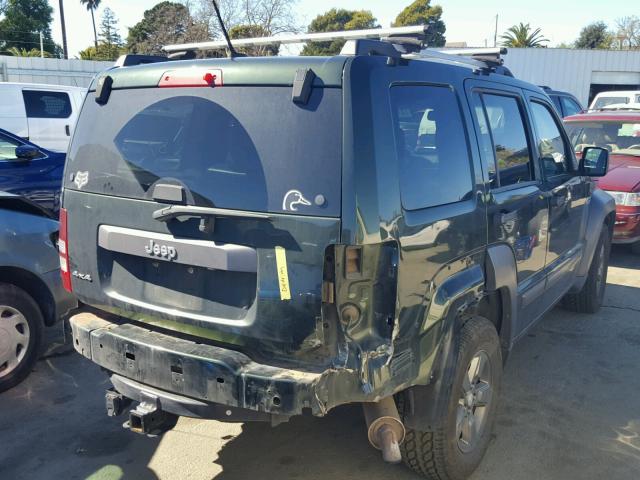1J4PN3GK2AW147163 - 2010 JEEP LIBERTY RE GREEN photo 4