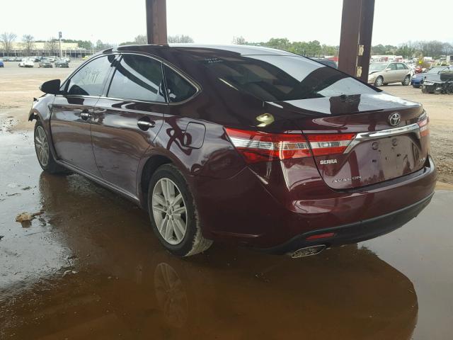 4T1BK1EB7DU074335 - 2013 TOYOTA AVALON BAS 栗色 照片 3