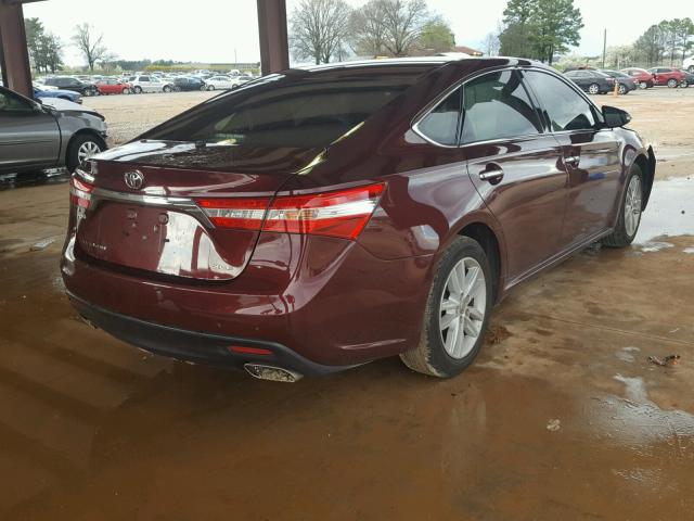 4T1BK1EB7DU074335 - 2013 TOYOTA AVALON BAS MAROON photo 4