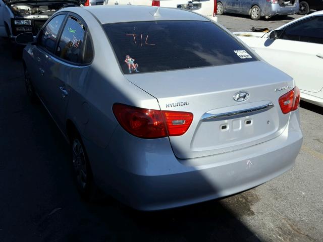 KMHDU4AD8AU842914 - 2010 HYUNDAI ELANTRA BL SILVER photo 3