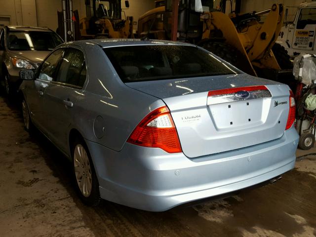 3FADP0L32AR201635 - 2010 FORD FUSION HYB BLUE photo 3