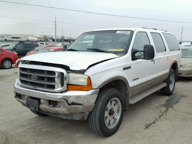 1FMSU43F71EA39043 - 2001 FORD EXCURSION WHITE photo 2