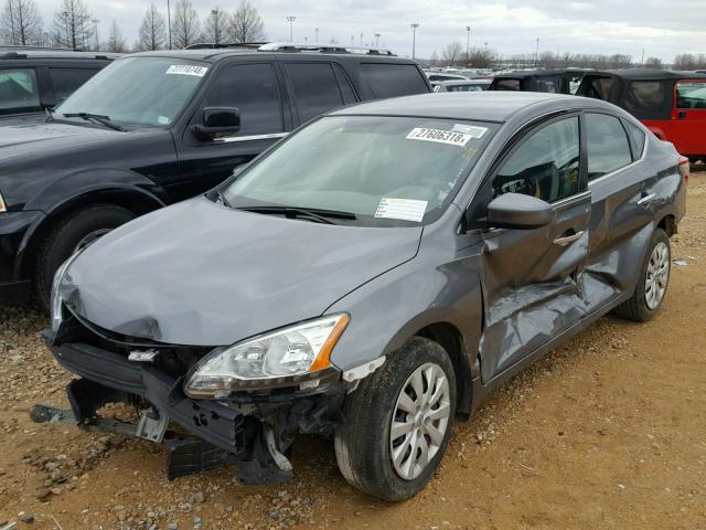 3N1AB7AP5FY364774 - 2015 NISSAN SENTRA S GRAY photo 2