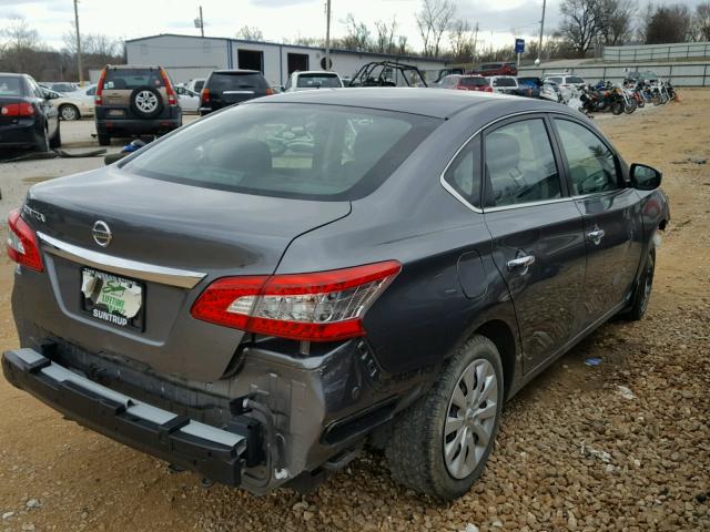 3N1AB7AP5FY364774 - 2015 NISSAN SENTRA S GRAY photo 4