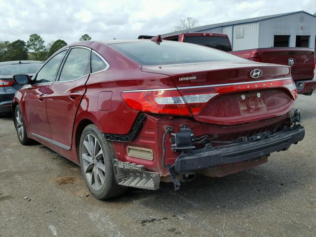 KMHFG4JG1GA500581 - 2016 HYUNDAI AZERA RED photo 3