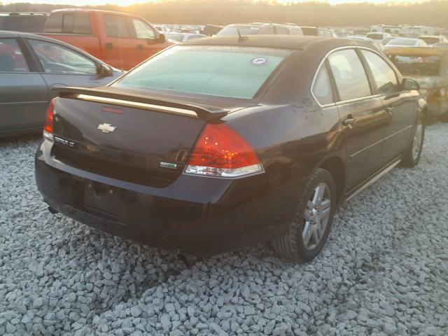 2G1WG5E39C1163639 - 2012 CHEVROLET IMPALA LT BLACK photo 4