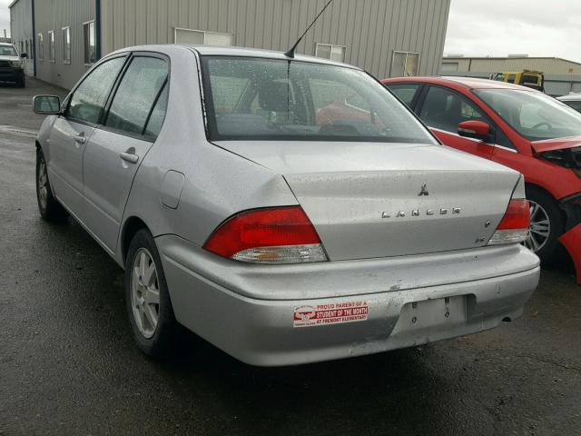 JA3AJ36E73U074047 - 2003 MITSUBISHI LANCER LS SILVER photo 3