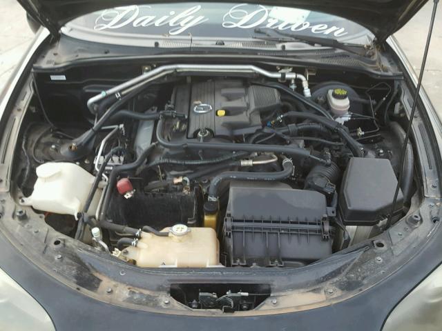 JM1NC25F360110569 - 2006 MAZDA MX-5 MIATA BLACK photo 7