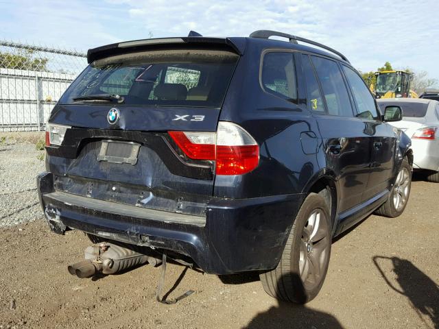 WBXPC93487WF15334 - 2007 BMW X3 3.0SI BLACK photo 4