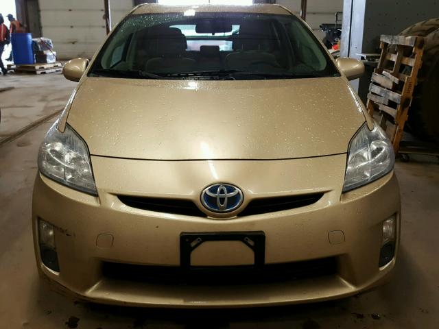 JTDKN3DUXA1033303 - 2010 TOYOTA PRIUS BEIGE photo 9