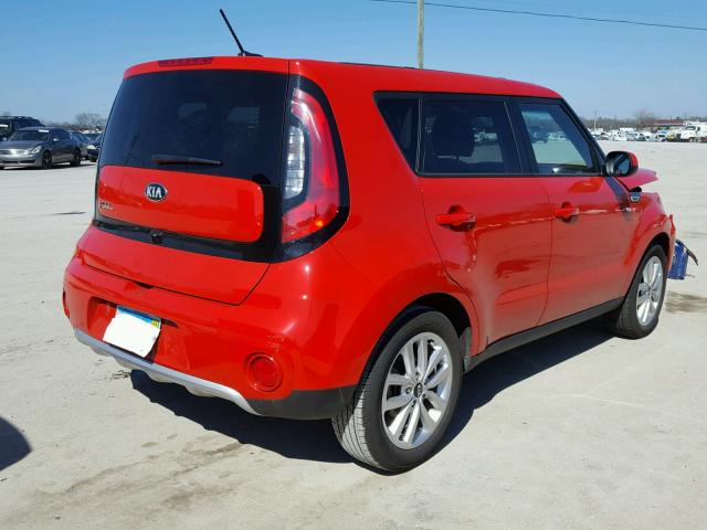 KNDJP3A53H7495437 - 2017 KIA SOUL + RED photo 4