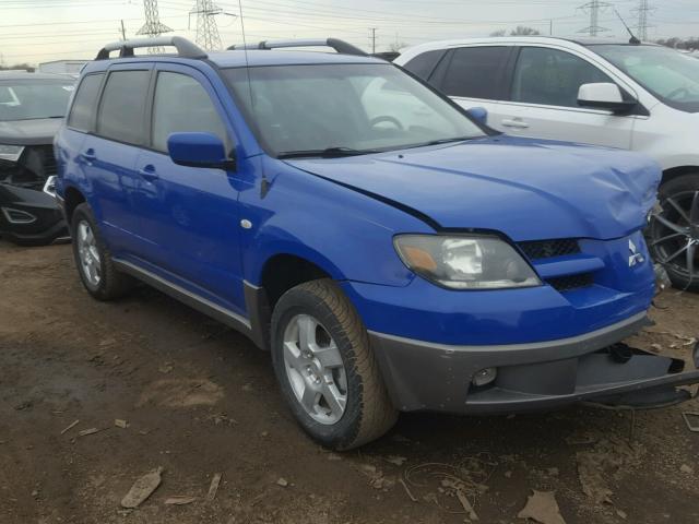 JA4LZ41GX3U040082 - 2003 MITSUBISHI OUTLANDER BLUE photo 1