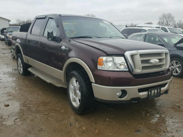 1FTPW14V08KB71324 - 2008 FORD F150 SUPER BURGUNDY photo 1