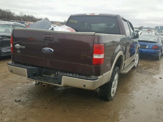 1FTPW14V08KB71324 - 2008 FORD F150 SUPER BURGUNDY photo 4