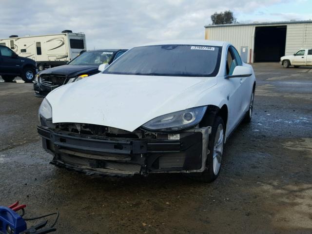 5YJSA1E15FF109433 - 2015 TESLA MODEL S WHITE photo 2