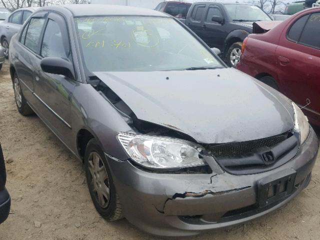 1HGES16335L010973 - 2005 HONDA CIVIC DX V CHARCOAL photo 1