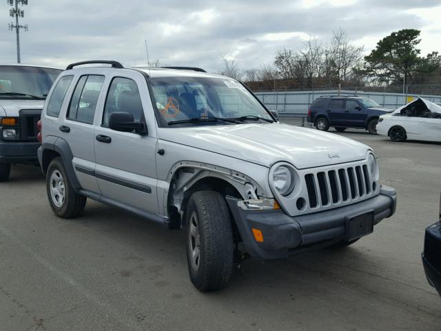 1J4GL48K96W165368 - 2006 JEEP LIBERTY SP SILVER photo 1