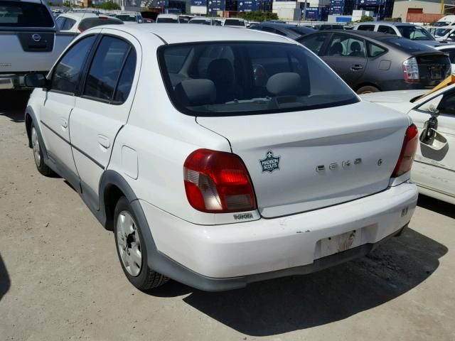 JTDBT123210145622 - 2001 TOYOTA ECHO WHITE photo 3