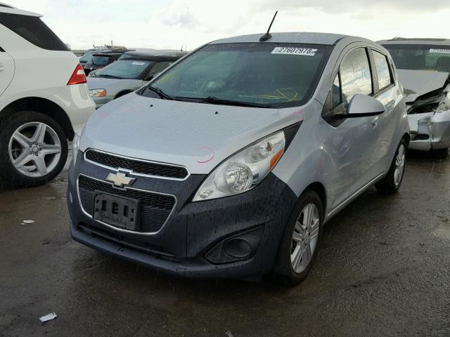 KL8CD6S97DC585298 - 2013 CHEVROLET SPARK 1LT SILVER photo 2