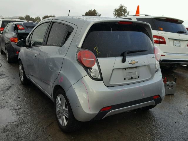 KL8CD6S97DC585298 - 2013 CHEVROLET SPARK 1LT SILVER photo 3