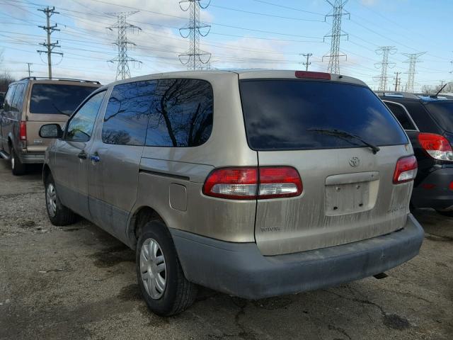 4T3ZF19C61U338203 - 2001 TOYOTA SIENNA CE TAN photo 3