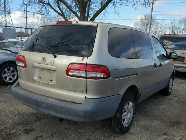 4T3ZF19C61U338203 - 2001 TOYOTA SIENNA CE TAN photo 4