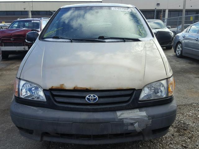 4T3ZF19C61U338203 - 2001 TOYOTA SIENNA CE TAN photo 9