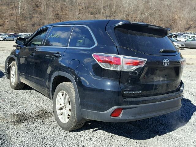 5TDBKRFH3GS254300 - 2016 TOYOTA HIGHLANDER BLACK photo 3