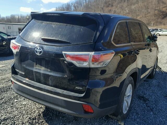 5TDBKRFH3GS254300 - 2016 TOYOTA HIGHLANDER BLACK photo 4